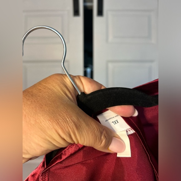 Custom made satiny red blouse - Picture 2 of 8